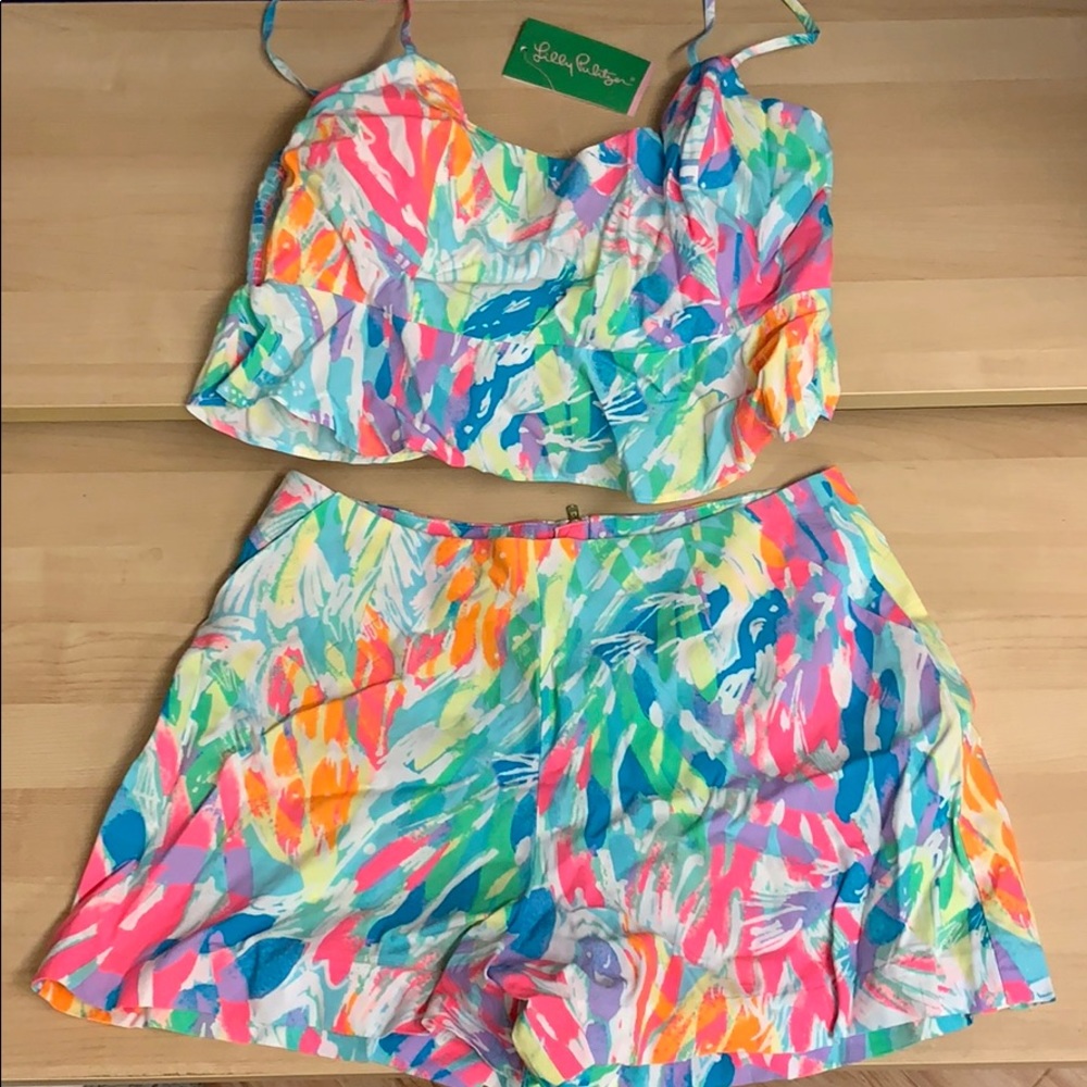 Lilly Pulitzer Crop and Short Linnea Set
